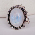 Celestial Moonstone Ring - LAST ONE! - womens jewellery by indie and harper