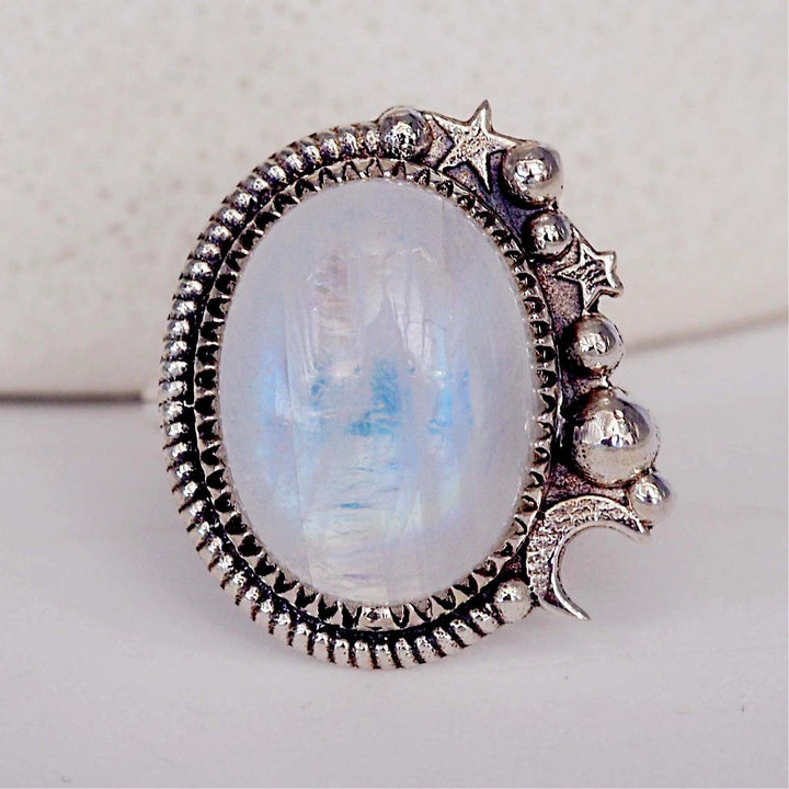 Celestial Moonstone Ring - womens moonstone jewellery Australia 