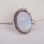 Celestial Moonstone Ring - LAST ONE! - womens jewellery by indie and harper