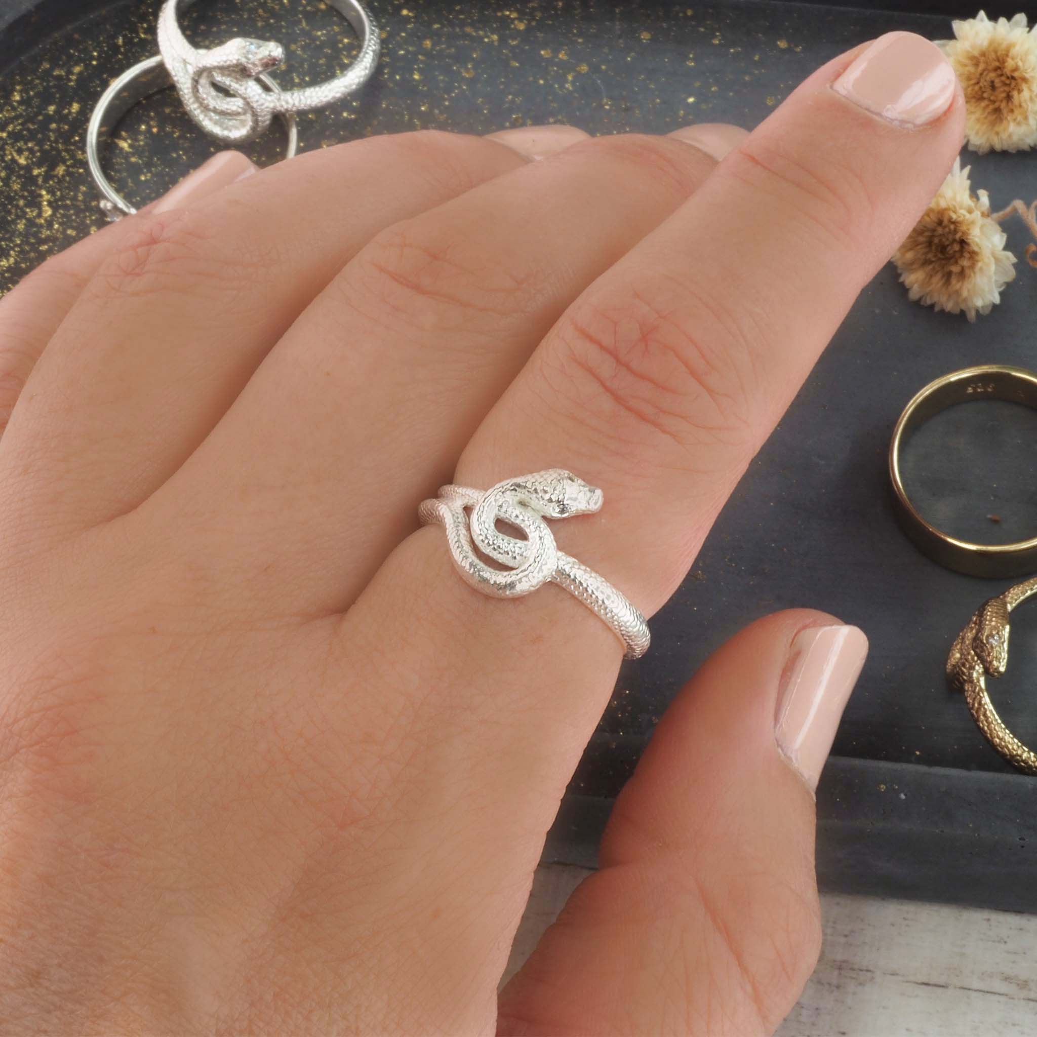 Classic Medusa Snake Ring - Sterling silver rings by Australian jewellery brands indie and harper