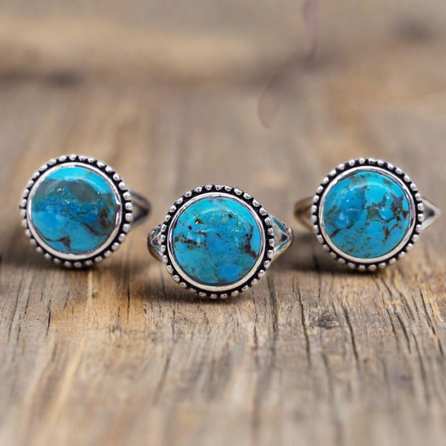 turquoise rings - sterling silver turquoise jewellery