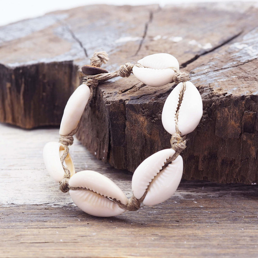Cowrie Sea Shell Bracelet - womens cowrie sea shell jewellery Australia