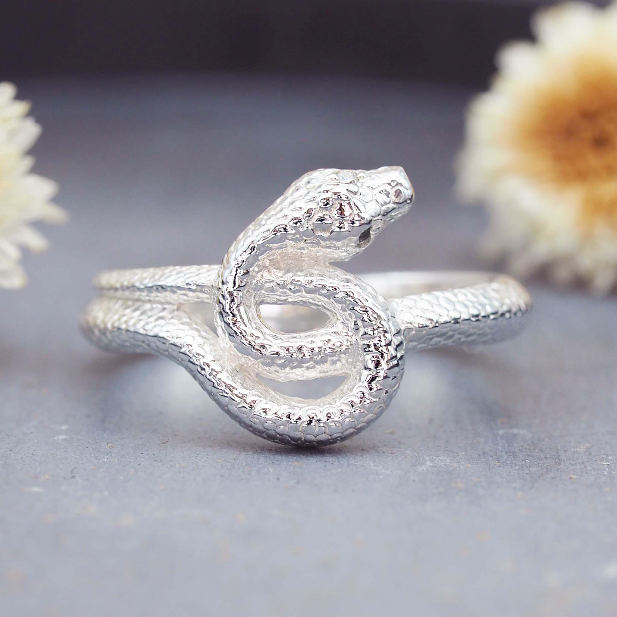 Classic Medusa Snake Ring - Sterling silver rings by Australian jewellery brands indie and harper