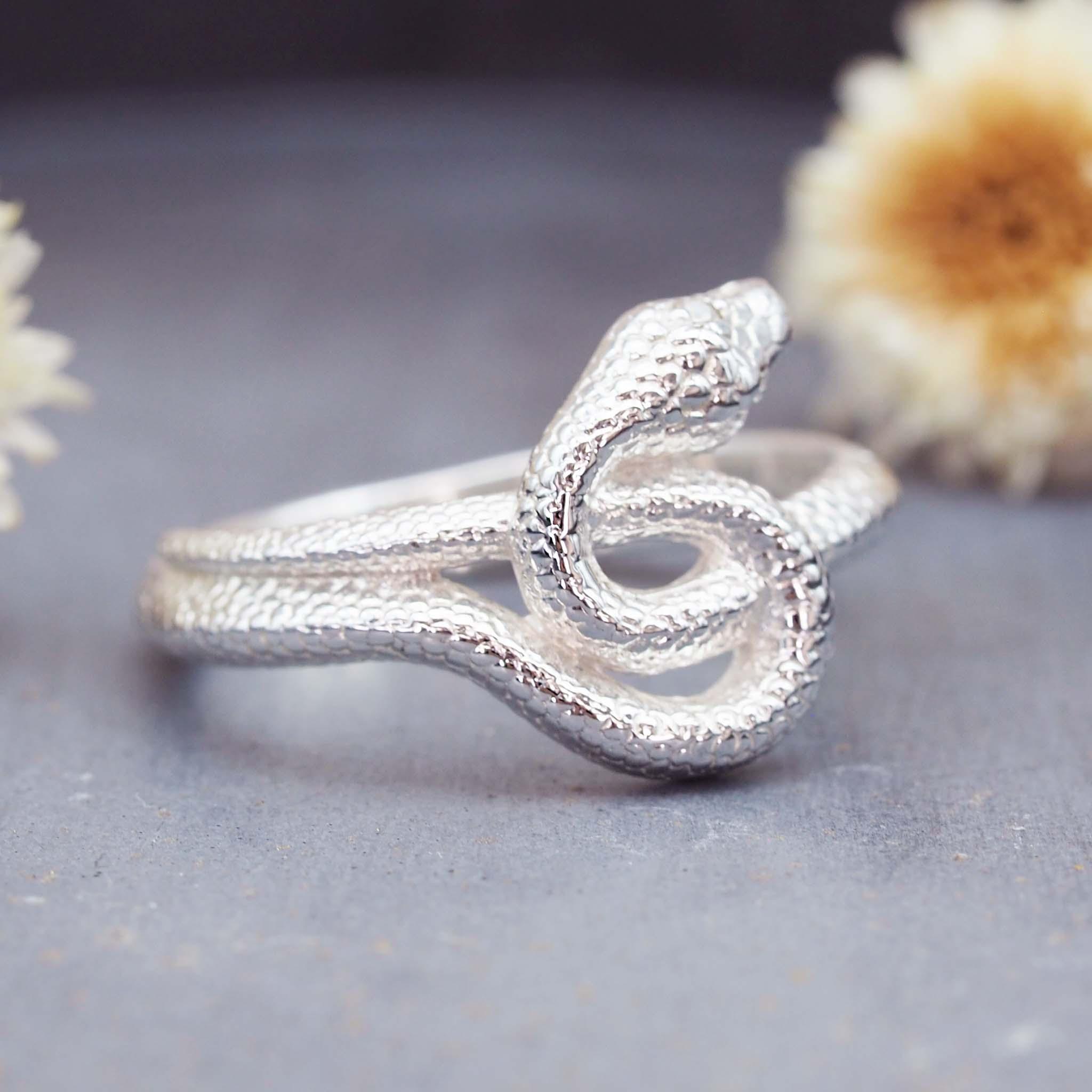 Classic Medusa Snake Ring - Sterling silver rings by Australian jewellery brands indie and harper