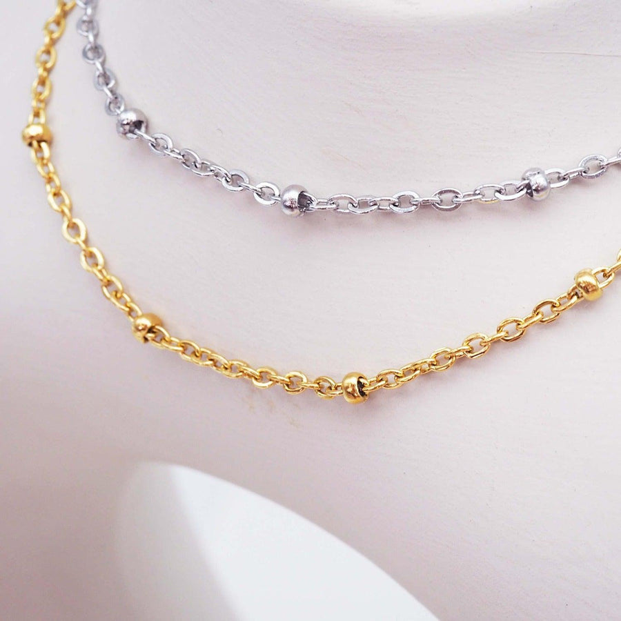 Dainty Beaded Waterproof Bracelets in silver and gold - womens waterproof jewellery Australia 