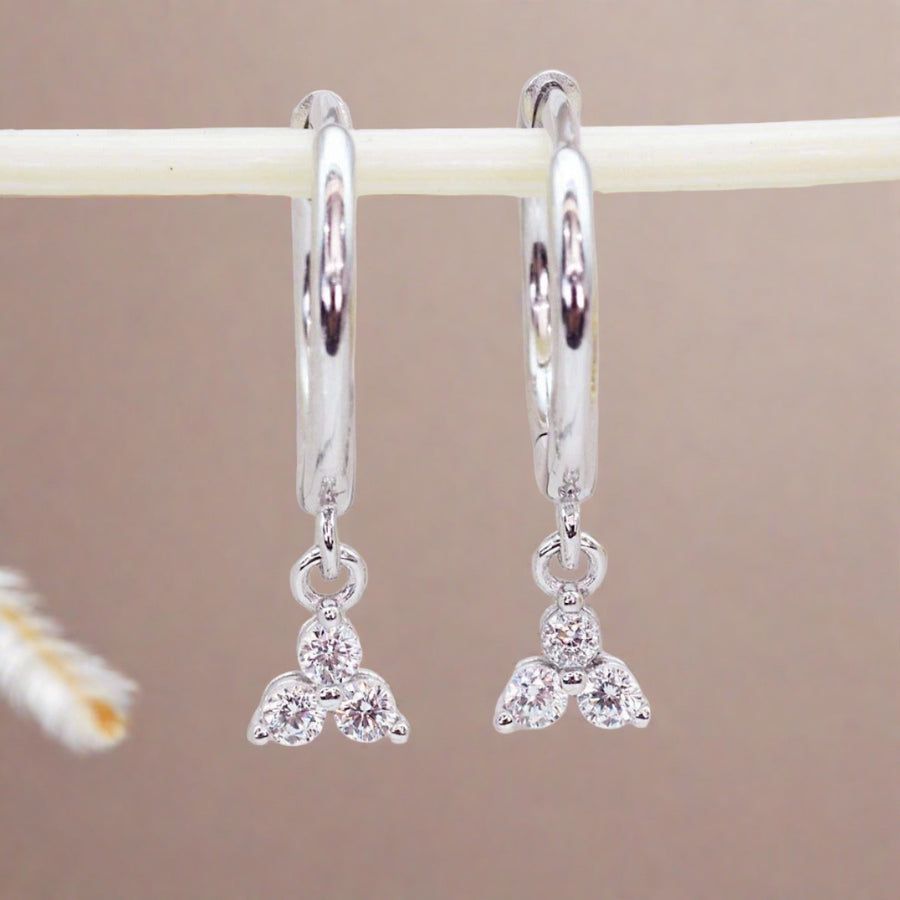 Dainty silver Hoop earrings  - womens silver jewellery Australia 