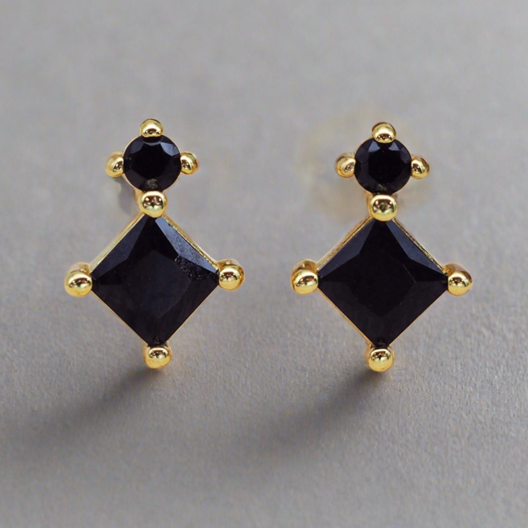 Dainty Exquadra Duo Studs - womens jewellery by indie and harper