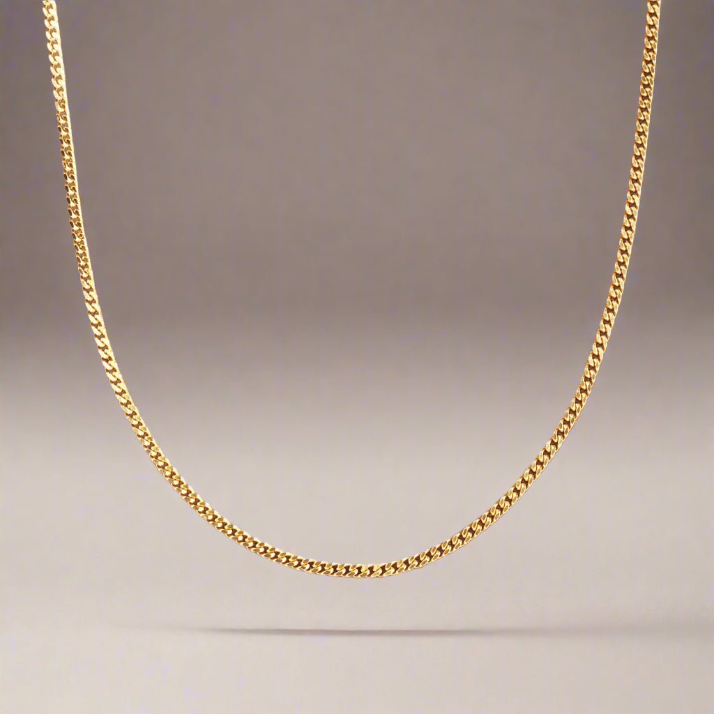 dainty 18k gold chain necklace