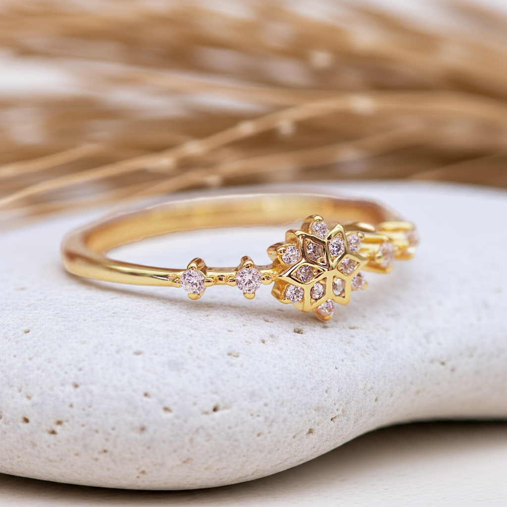 dainty gold ring - womens gold jewellery by indie and harper australia