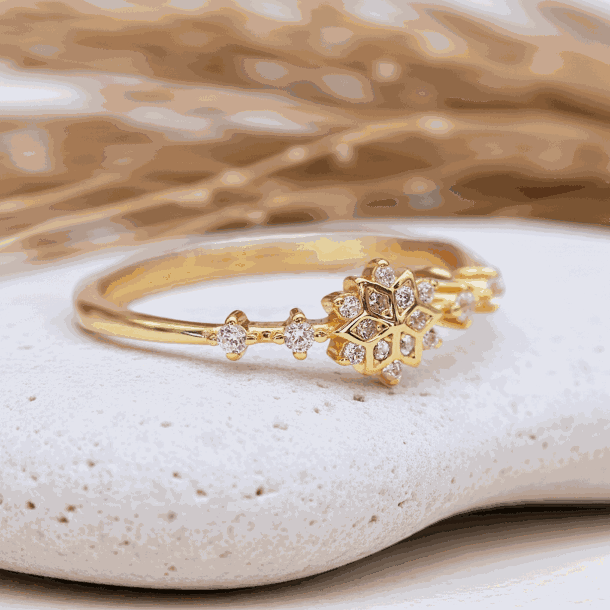 dainty gold ring - womens gold jewellery by indie and harper australia