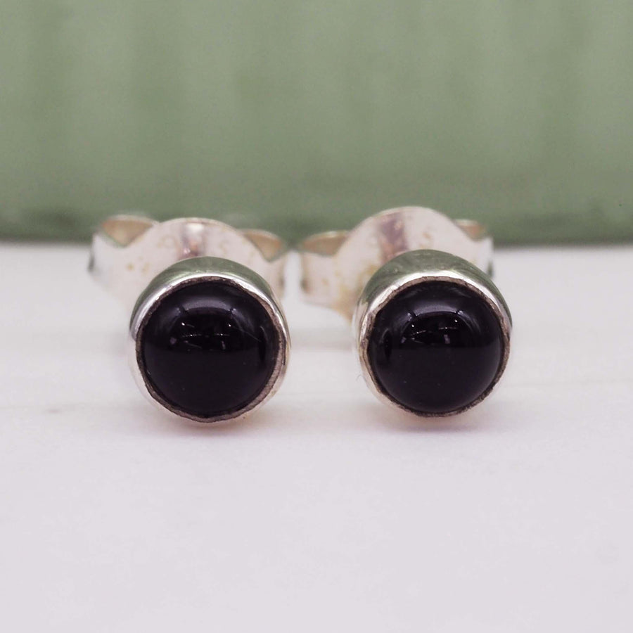 Dainty black Onyx earrings - womens boho jewellery australia