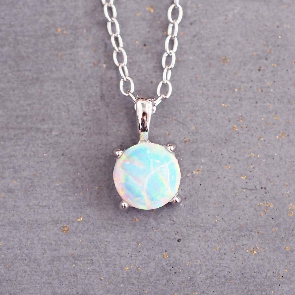 Dainty Opal Necklace - womens jewellery by indie and harper