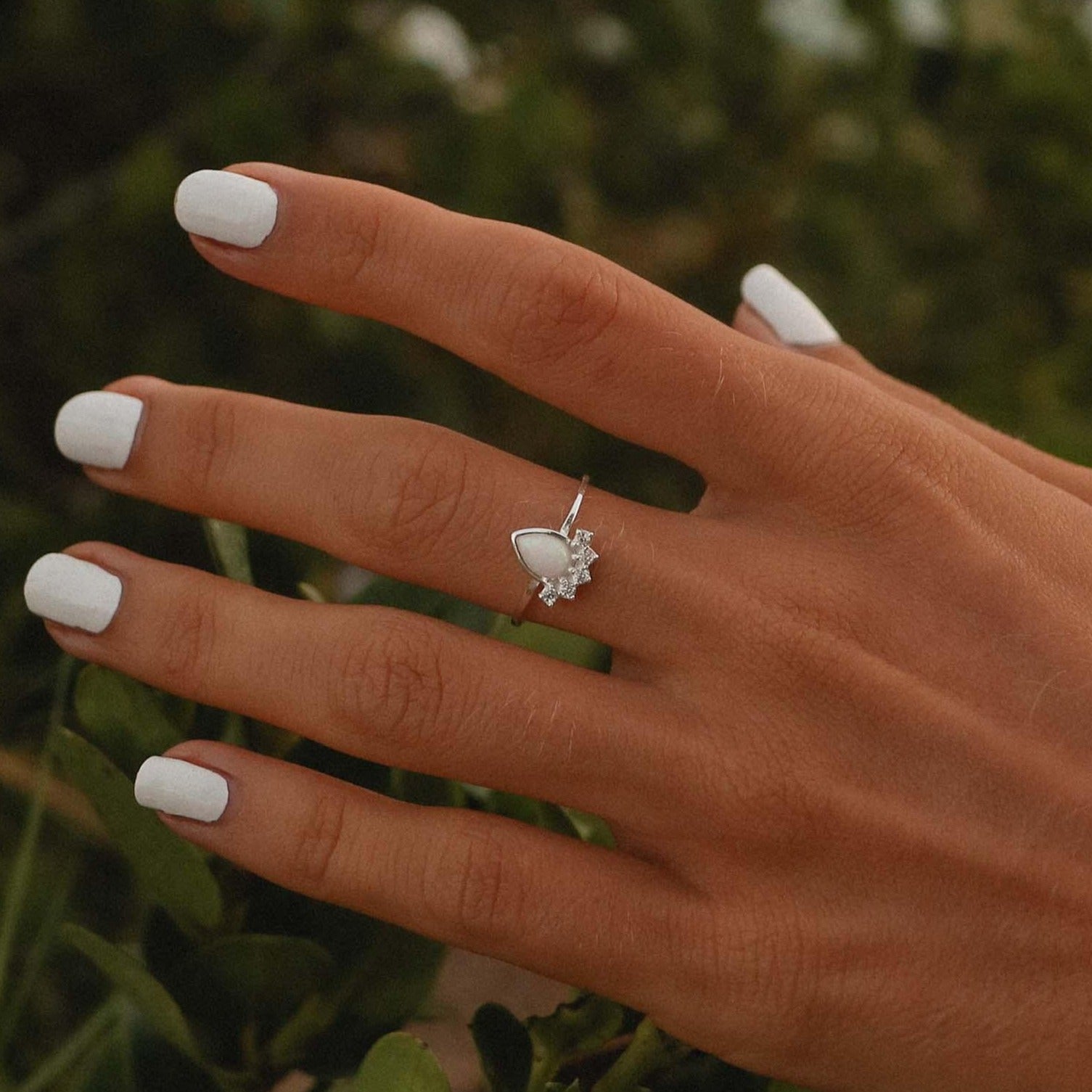 Dainty Opal Stardust Ring - womens jewellery by indie and harper