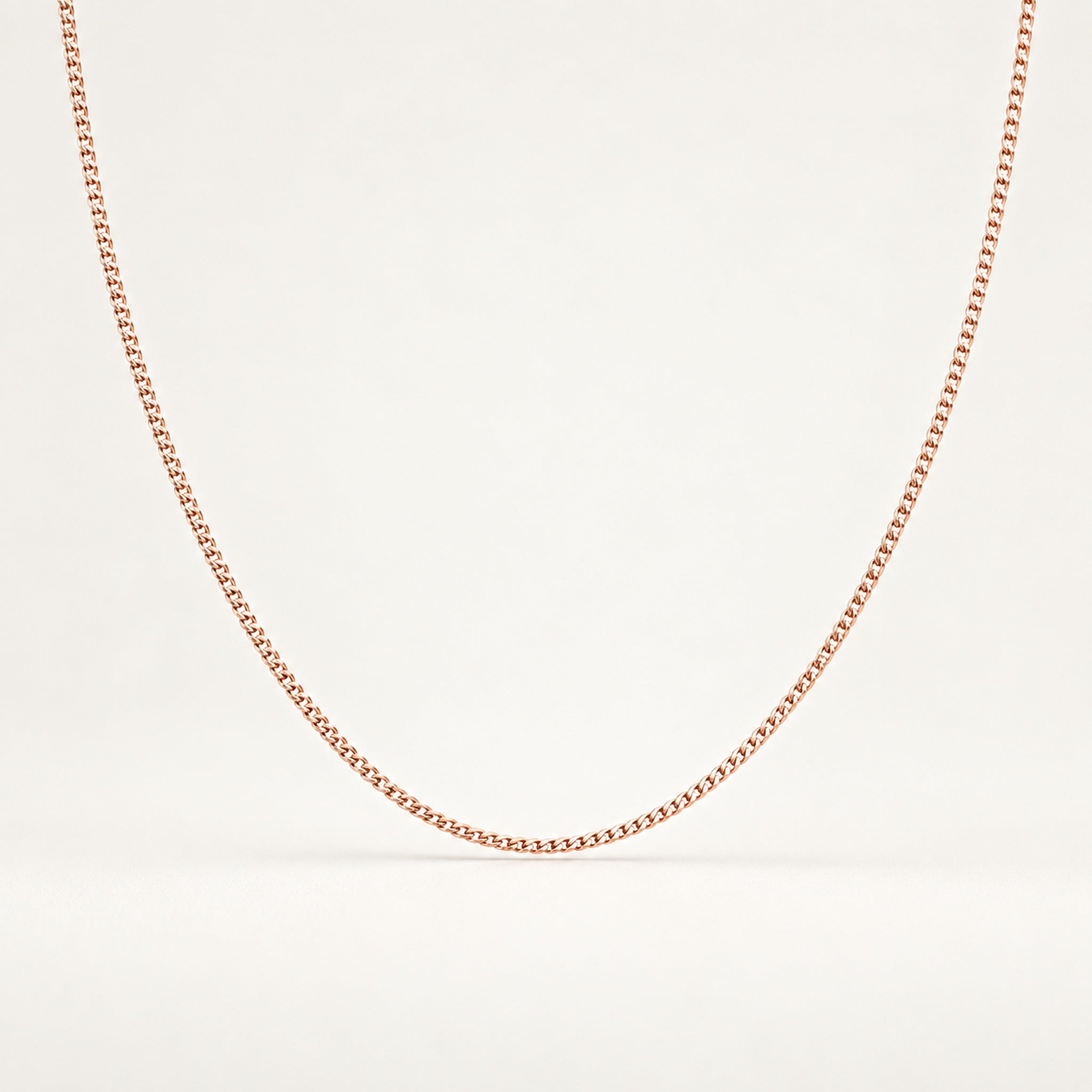 indie and harper dainty 18k rose gold chain necklace 