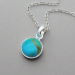 sterling silver turquoise necklace - women's turquoise jewellery by indie and harper australia