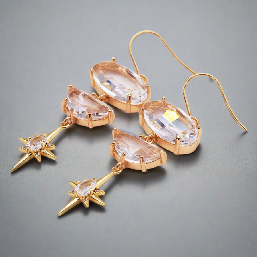 Crystal Bridal earrings - women's wedding jewellery australia
