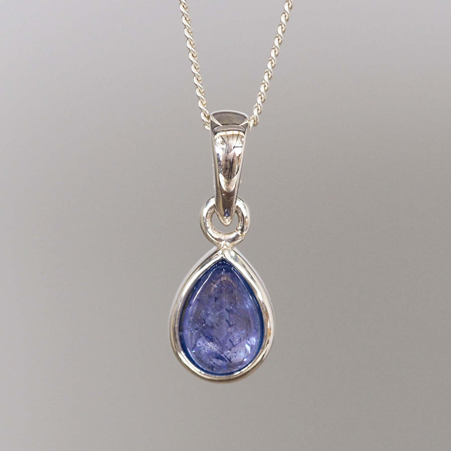 december birthstone necklace - sterling silver tanzanite necklace  - womens December birthstone jewellery Australia 