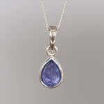 indie and harper sterling silver december birthstone tanzanite necklace