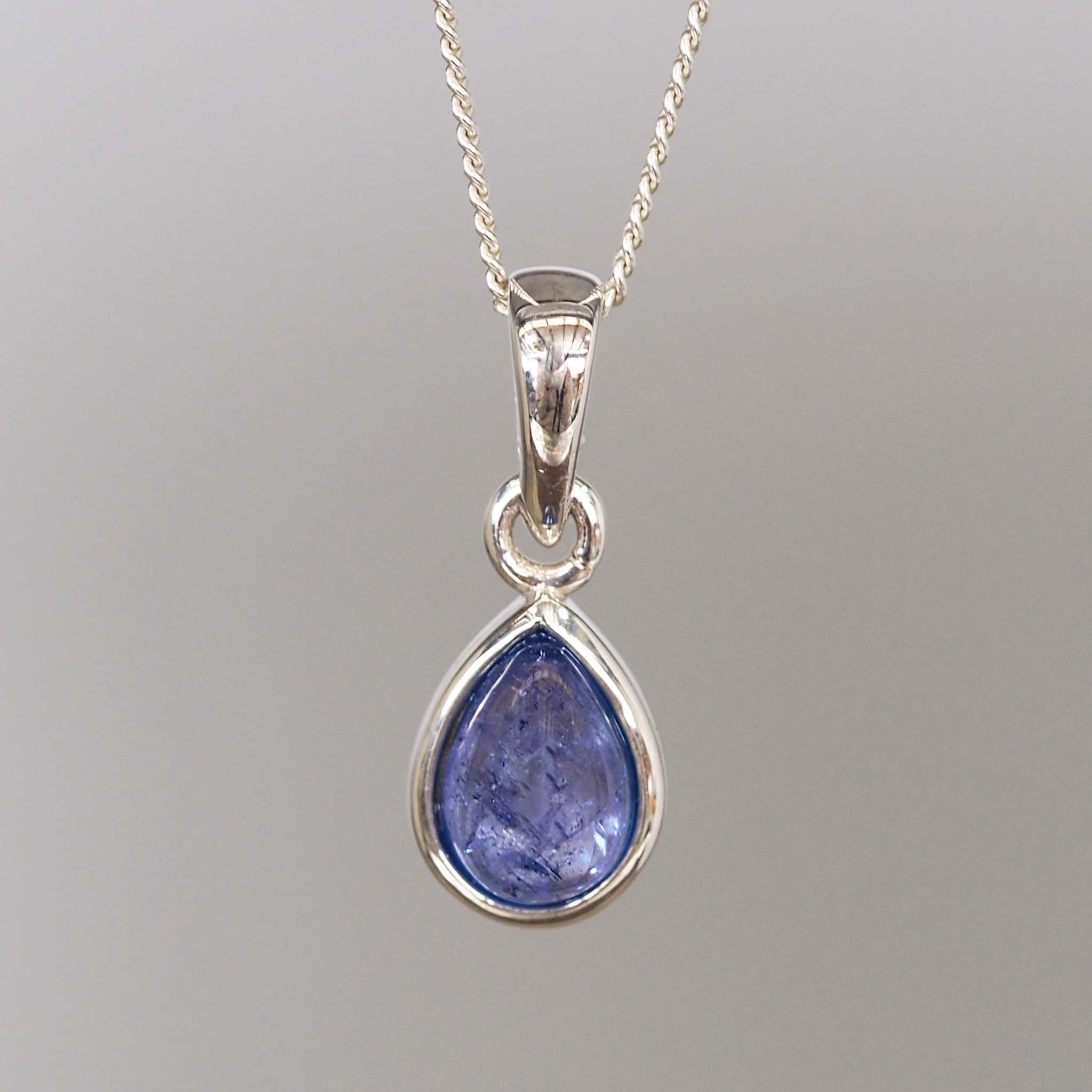 indie and harper sterling silver december birthstone tanzanite necklace