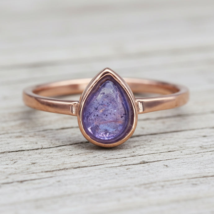 Rose Gold december birthstone tanzanite ring by indie and harper australia