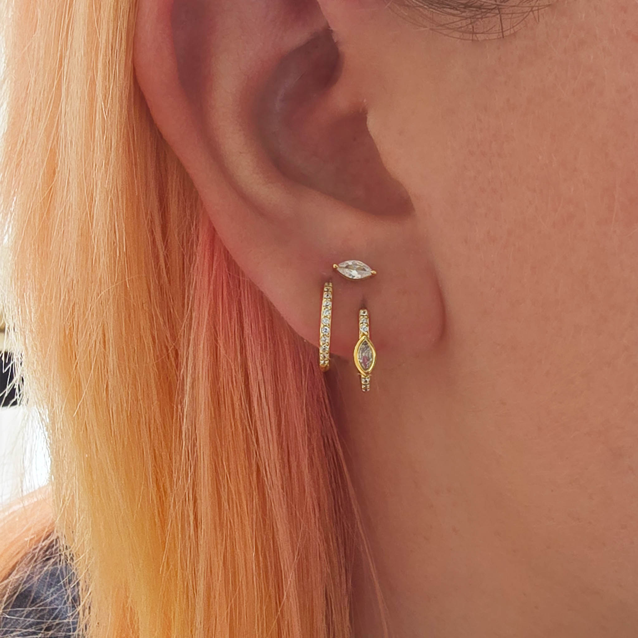 Gold Elara Earrings Set by indie and harper australia