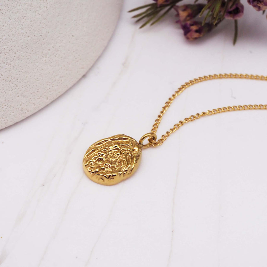 Gold pendant Necklace - womens waterproof jewellery - Australian jewellery brand