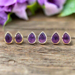 February Birthstone Amethyst earrings in rose gold, silver and gold - by australian jewellery brands online indie and Harper