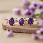 February Birthstone Aemthyst rings in rose gold, silver and gold - indie and harper australia
