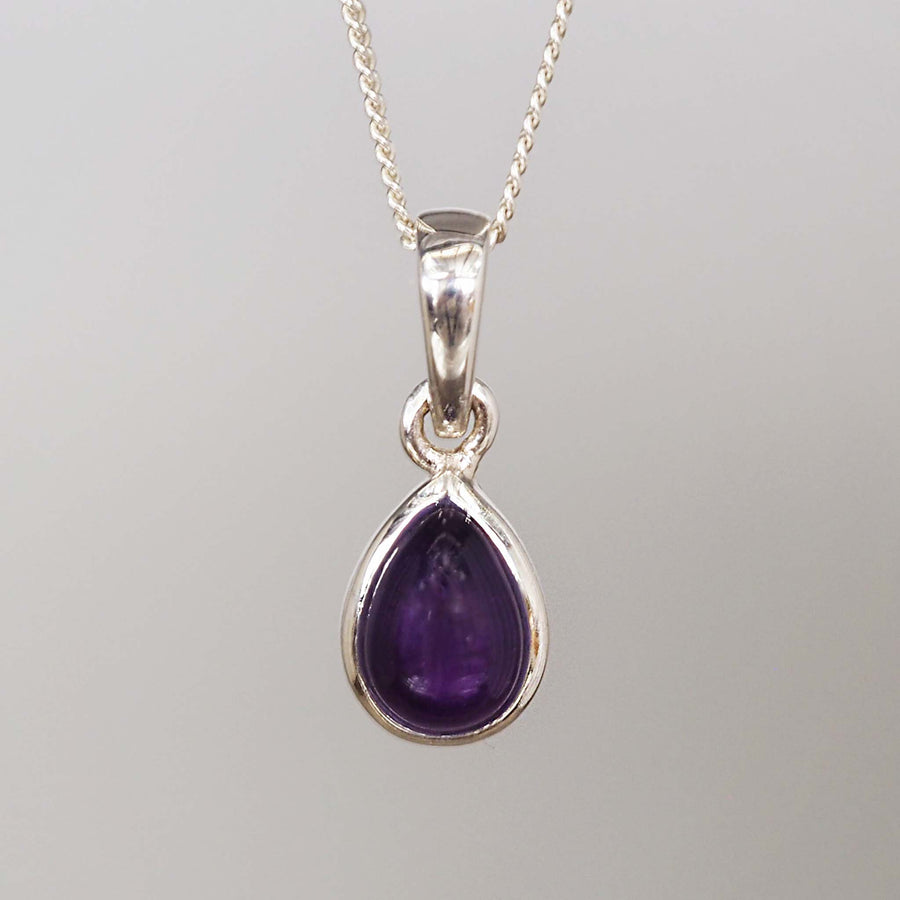 february birthstone necklace - sterling silver amethyst necklace - february birthstone jewellery