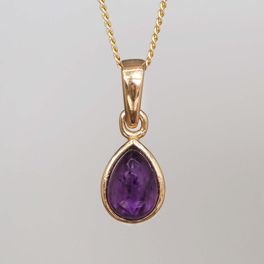 february birthstone necklace - gold amethyst necklace - womens february birthstone jewellery australia