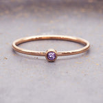 February rose gold stacker ring