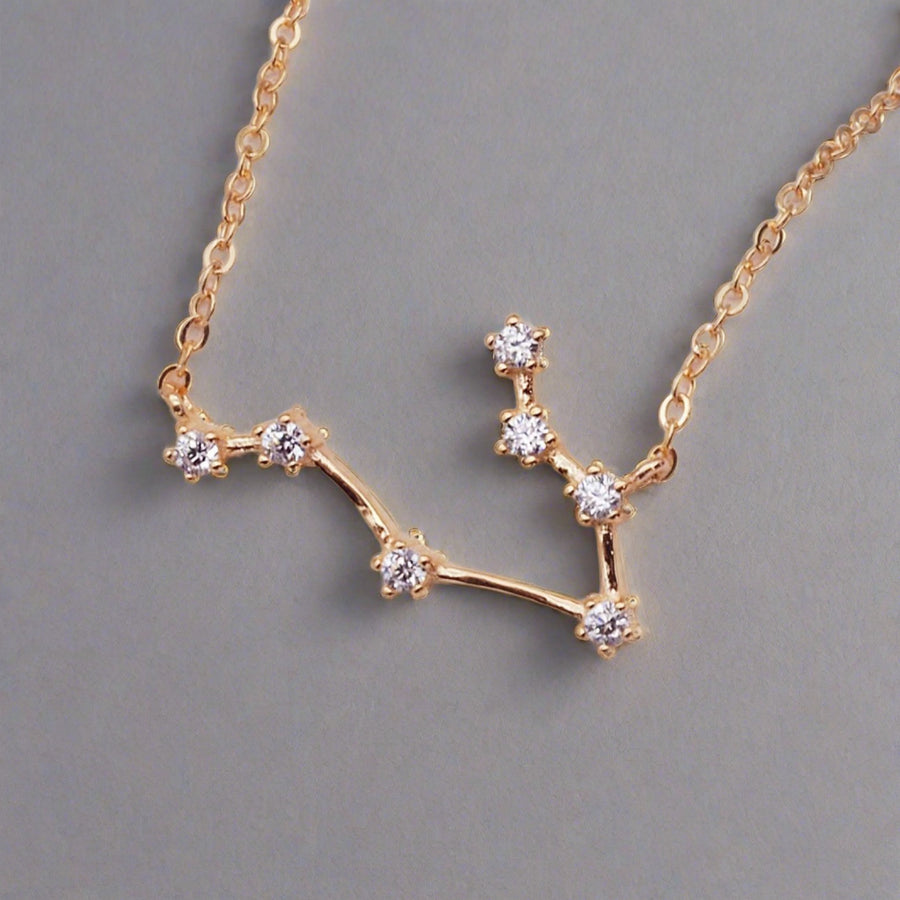 rose gold Gemini Constellation Necklace - womens constellation jewellery