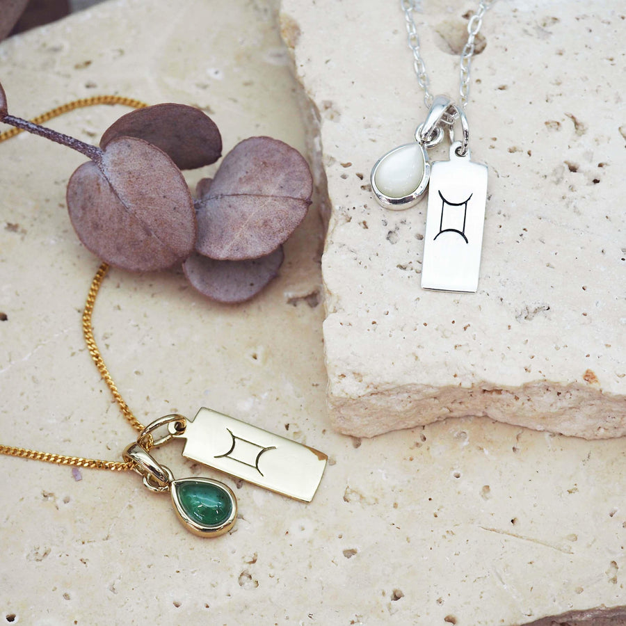 Gemini Pendant Necklace - womens jewellery by indie and harper