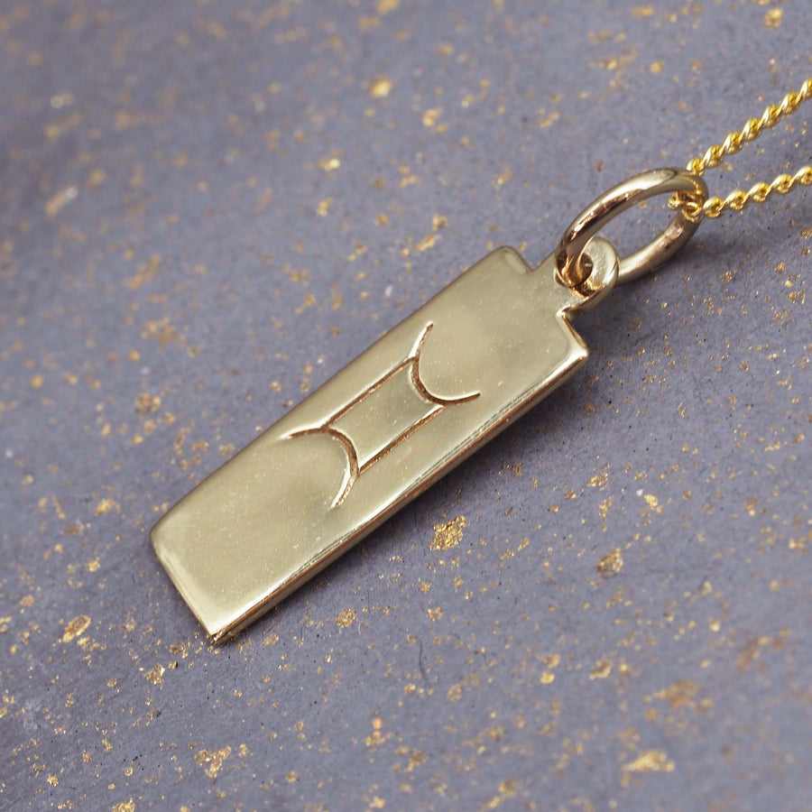 gemini pendant necklace - womens zodiac jewellery by indie and harper