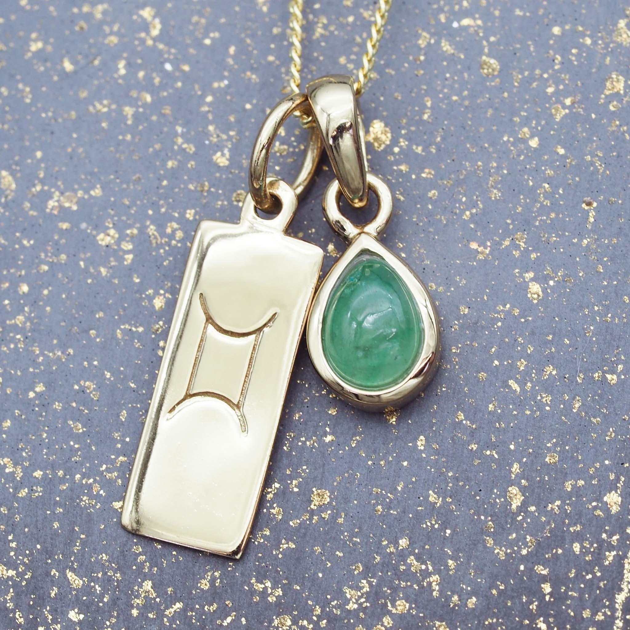 gold zodiac Gemini and may Birthstone Necklace by indie and harper australia