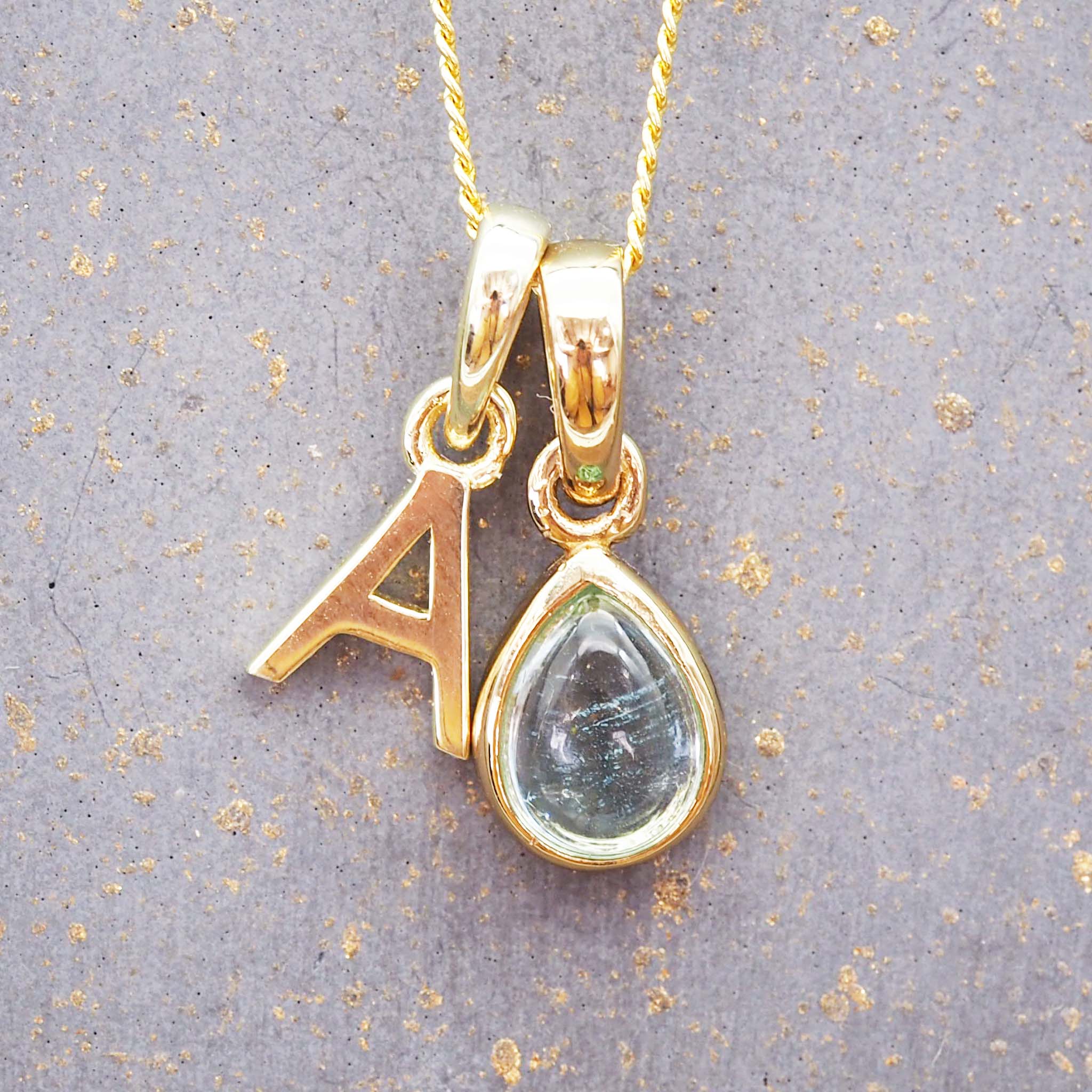 Gold Initial and November birthstone 
Topaz Necklace by indie and Harper australia