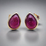 gold january birthstone garnet earrings by Australian jewellery brands indie and harper