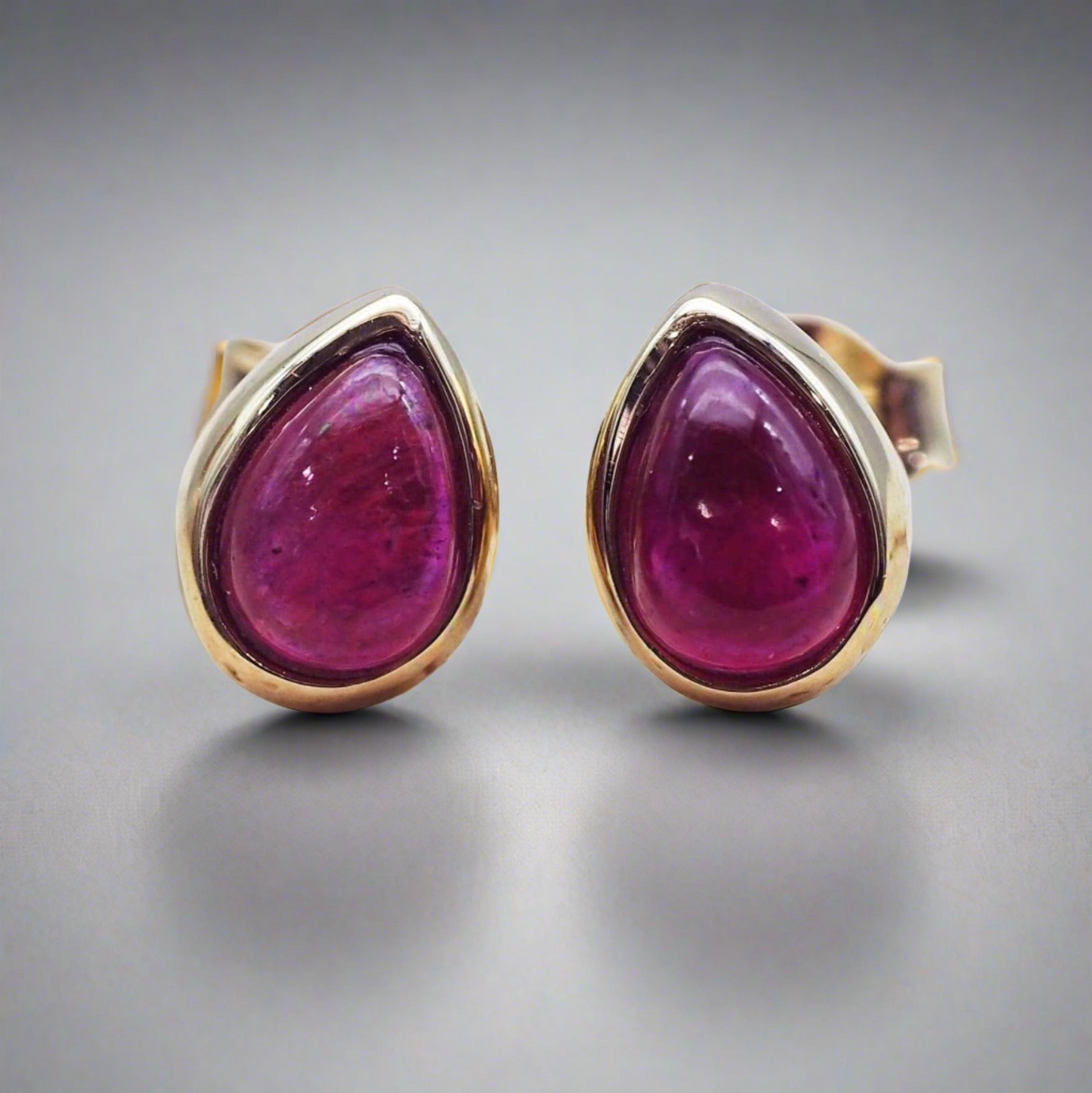 gold january birthstone garnet earrings by Australian jewellery brands indie and harper