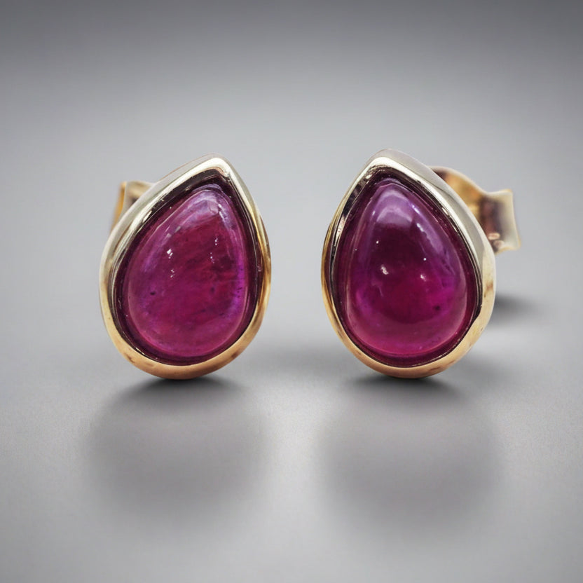 gold january birthstone garnet earrings by Australian jewellery brands indie and harper