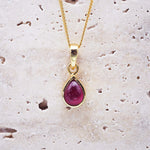 gold january birthstone garnet necklace by indie and harper jewellery australia