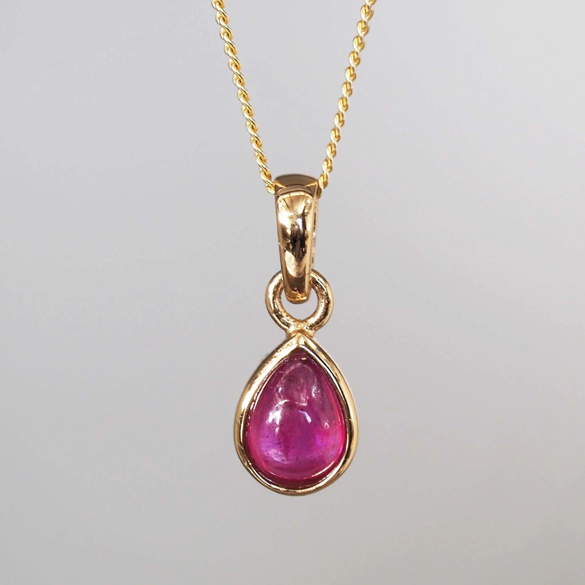 indie and harper gold July birthstone ruby necklace - Australian jewellery 