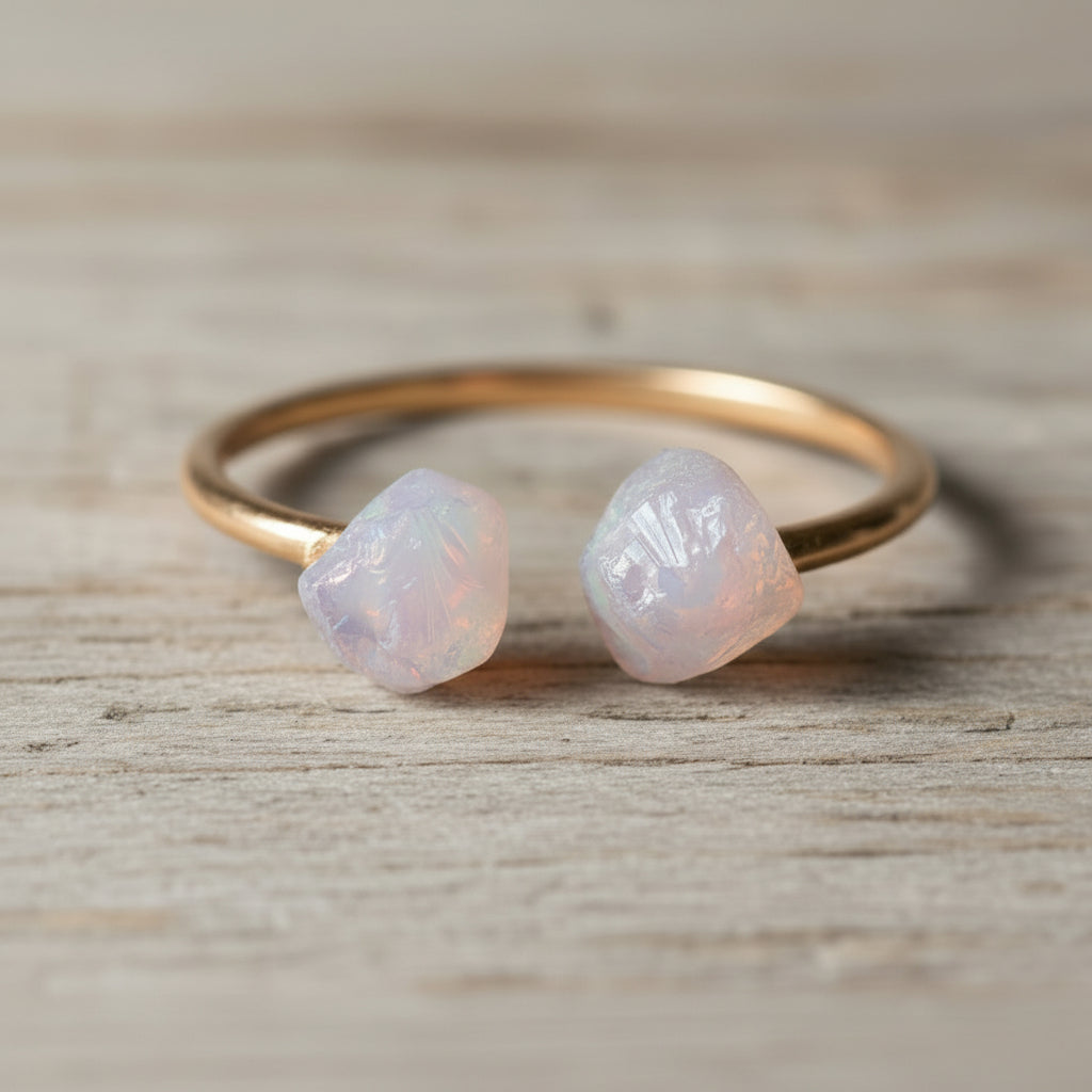 Gold Raw Opal Ring by indie and harper australia