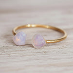 Gold Raw Opal Ring - womens raw opal jewellery australia - australian jewellery brand inddie and harper