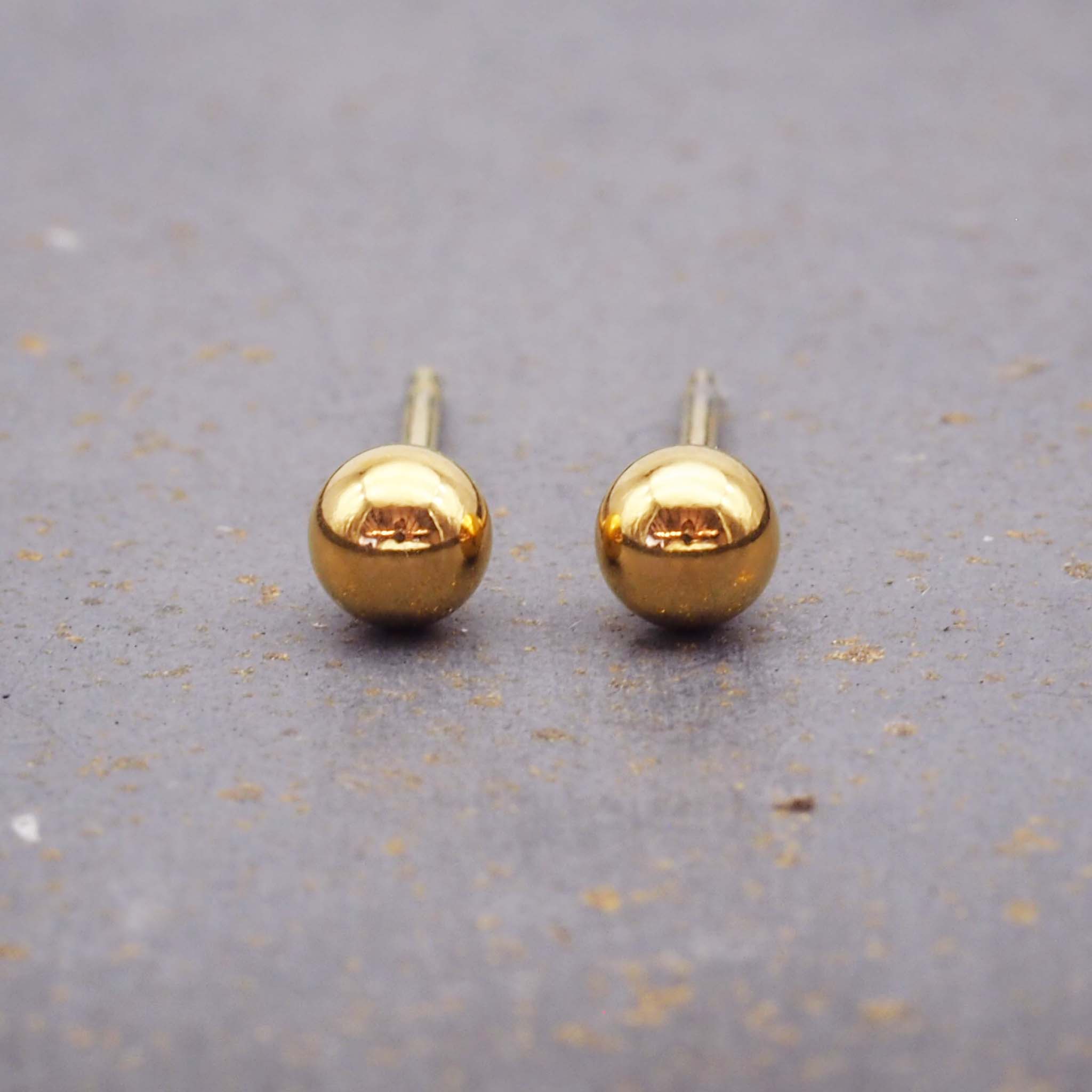 gold stud earrings - women's waterproof jewellery by Australian jewellery brands indie and harper