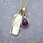 Gold Zodiac Pisces and February Birthstone amethyst Necklace - indie and harper australia