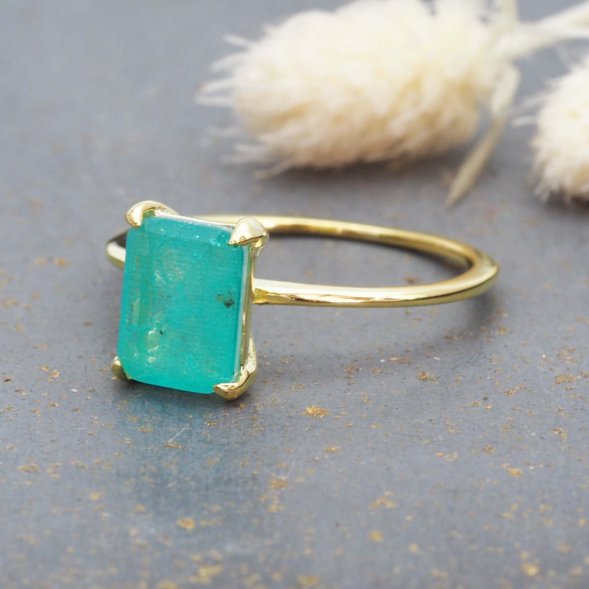 Indie and Harper gold tourmaline ring