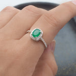 sterling silver green onyx and white topaz ring by indie and harper australia