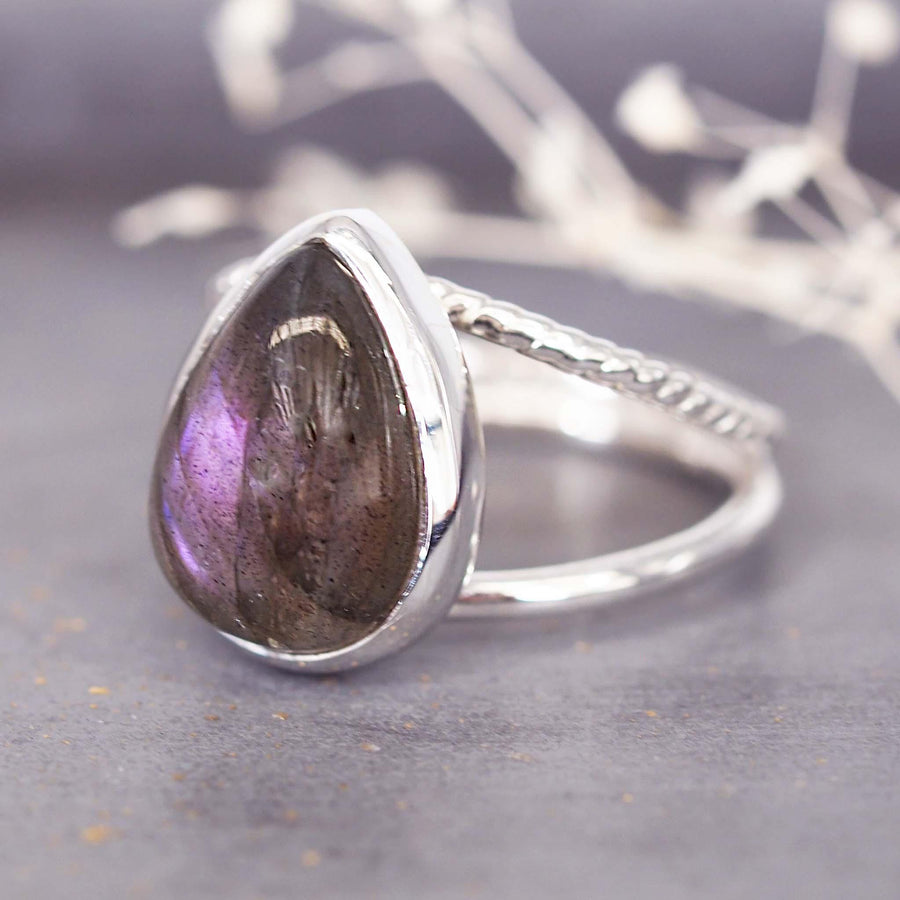 Hadlee Purple Labradorite Ring - womens jewellery by indie and harper