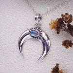 indie and harper sterling silver Half Moon Moonstone Necklace