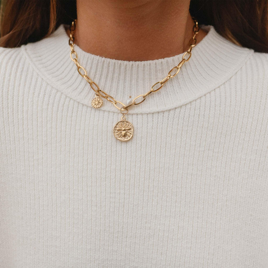 bee gold Chain Necklace - womens waterproof jewellery - Australian jewellery brand